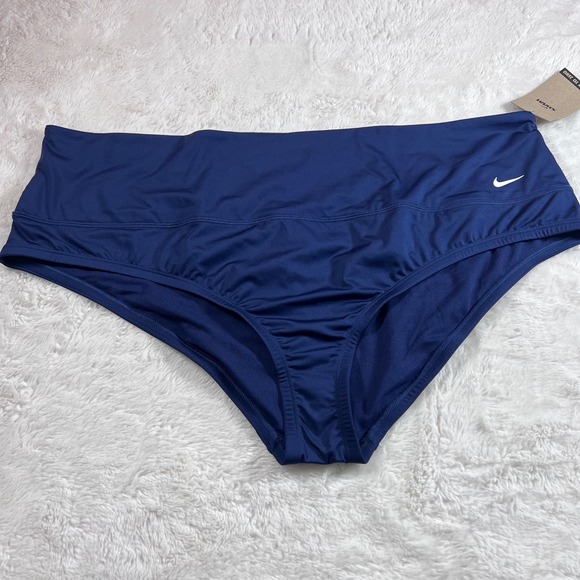 Nike Other - Nike Women's Swim High Waist Bikini Bottoms Navy Blue NESSA276 Plus Size 3X NEW